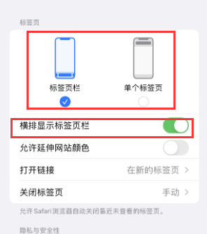 义安iPhone授权维修分享Safari浏览器如何切换标签栏位置 